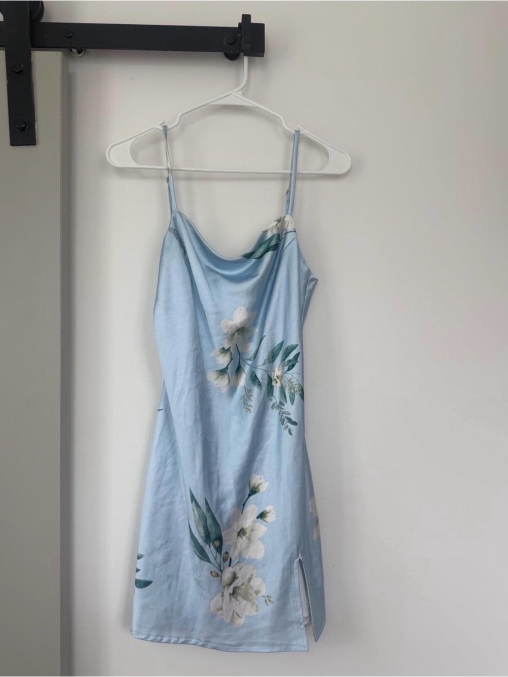 Princess Polly Light Blue Floral Slip Mini Dress
